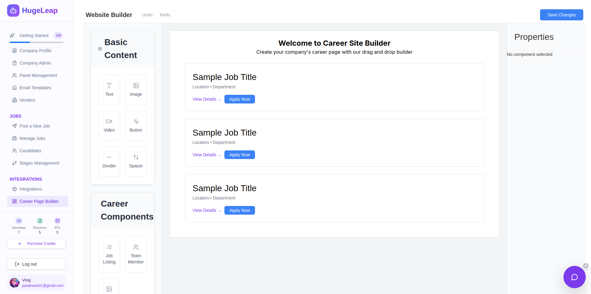 No-Code Career Site Builder
